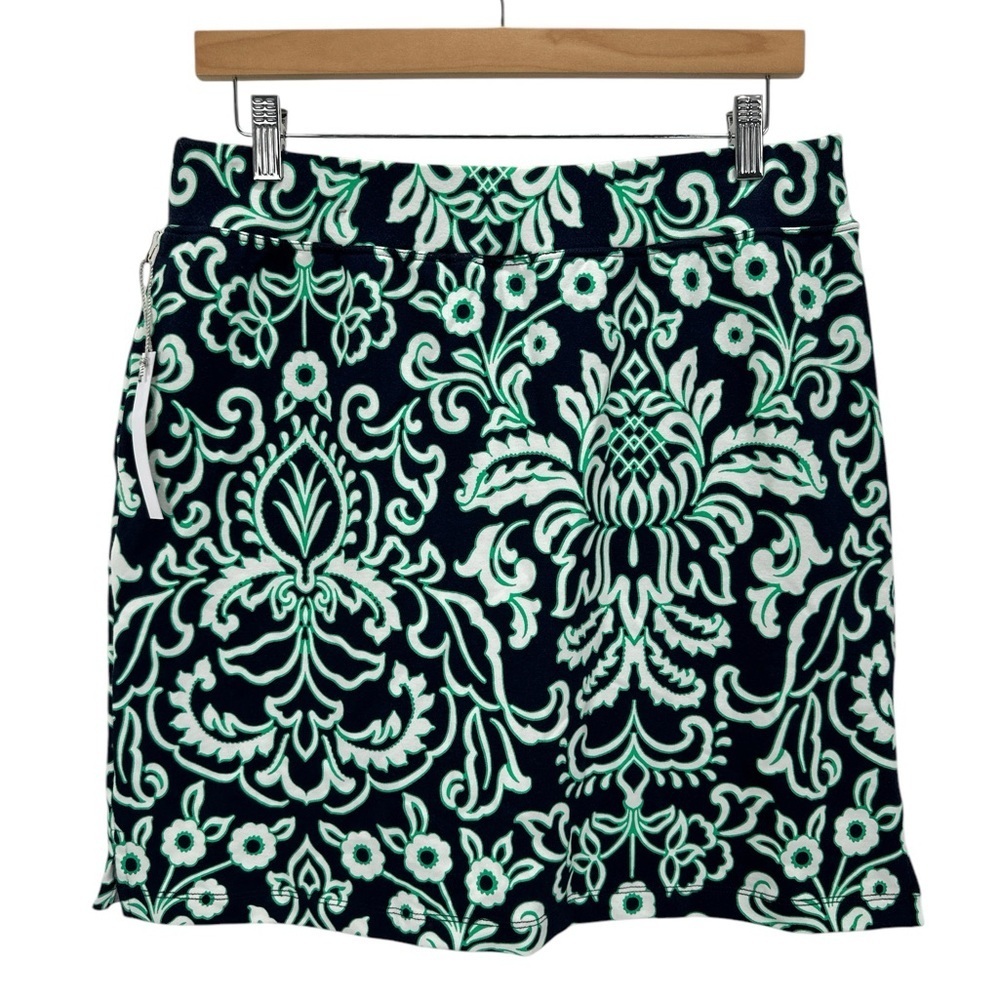 NWT Soft Surroundings Fina French Terry Skirt Skort Jaipur Scarf Floral Print - Picture 4 of 14